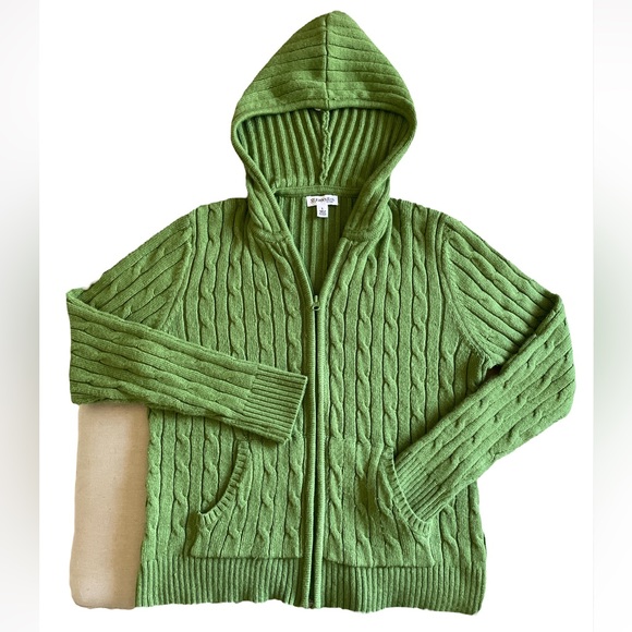 St. John's Bay Sweaters Cable Knit Hooded Sweater Poshmark